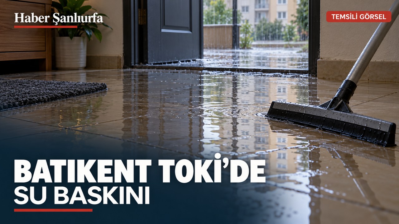 Apartman girişindeki yağmur suyunu ve çekçeği gösteren temsili kapak.